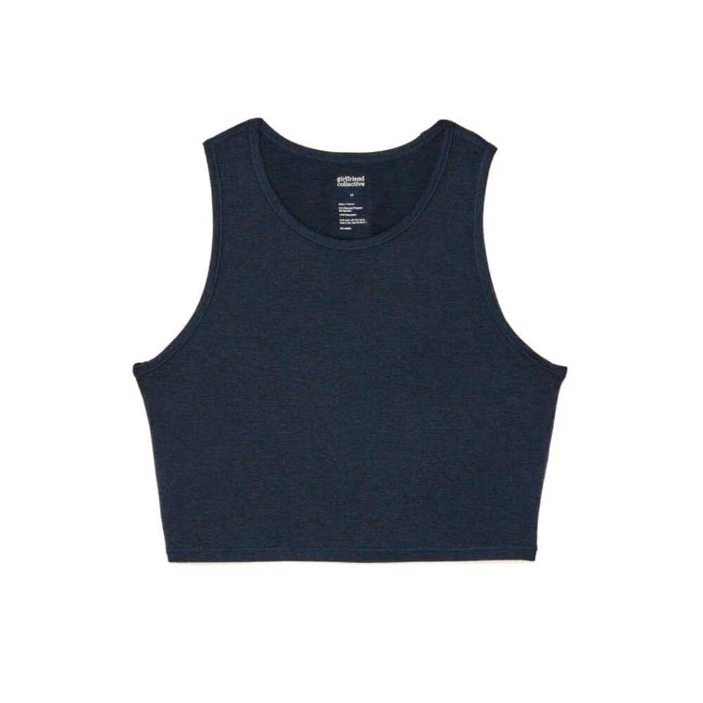 Girlfriend Collective Midnight ReSet Athletic Super Crop Tank